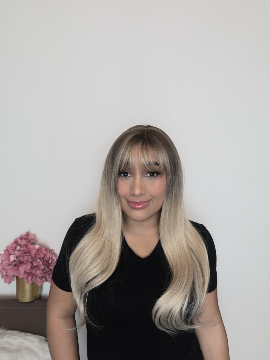 Human-like wig with bangs - L - Balayage 3