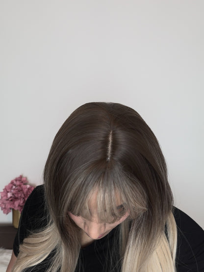 Human-like wig with bangs - L - Balayage 3