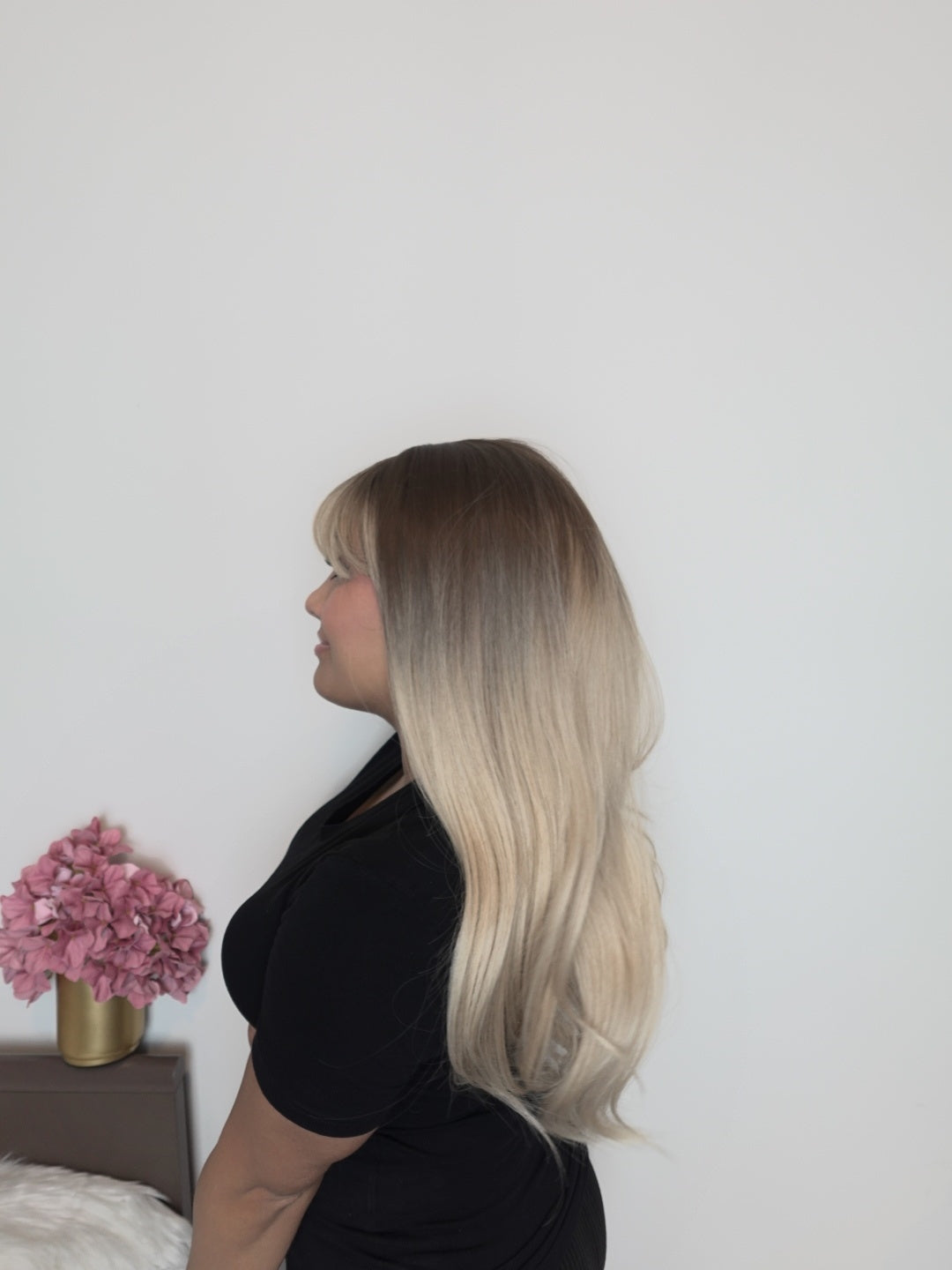 Human-like wig with bangs - L - Balayage 3