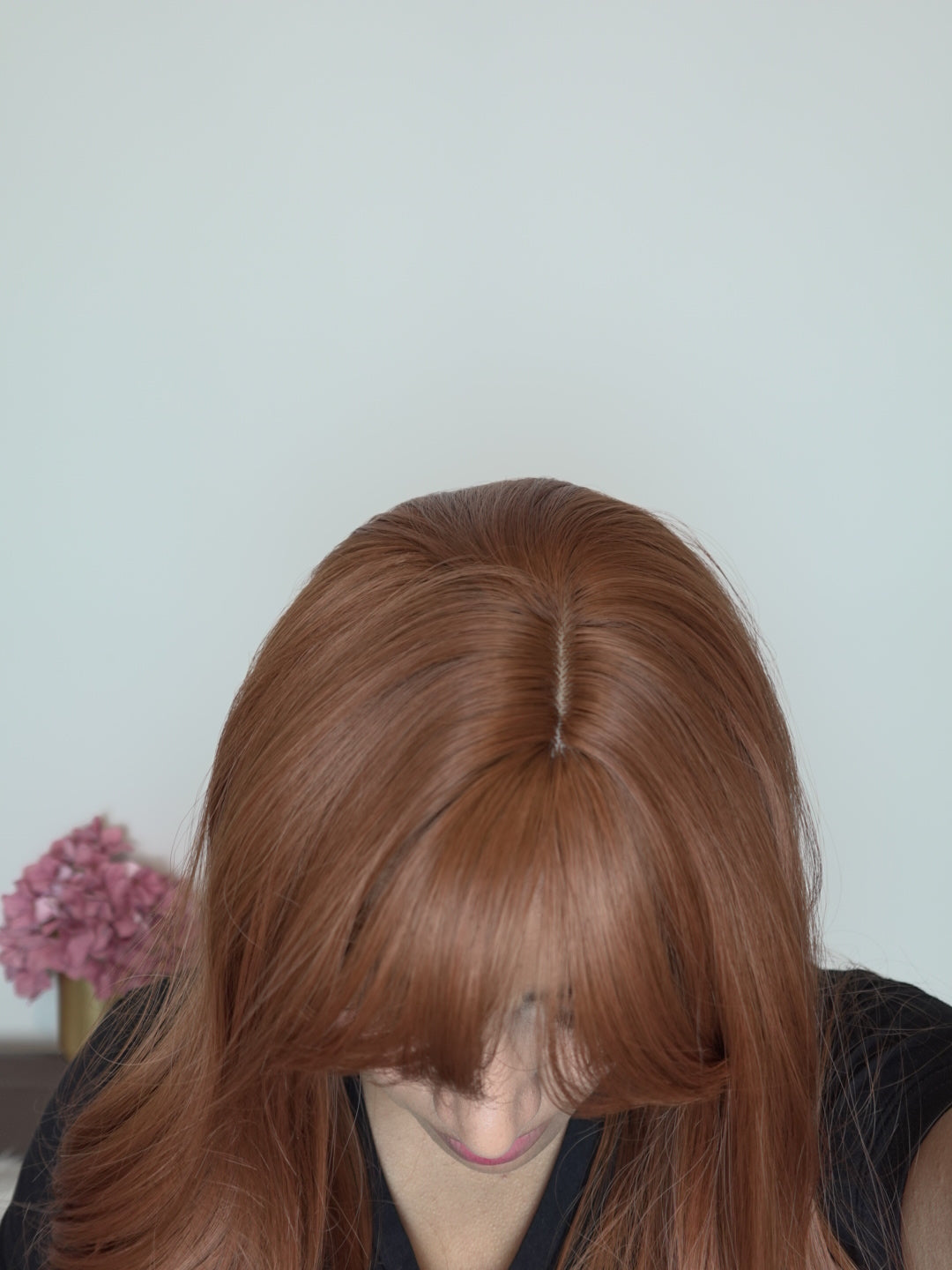 Human-like wig with bangs - L - Copper 2