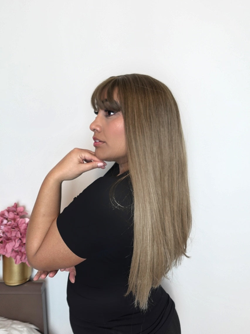 Human-like wig with bangs - L - Balayage 6