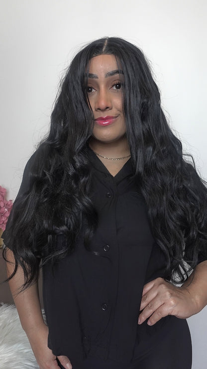 Human-like lace front wig - L - Black 2