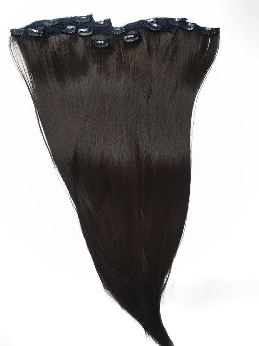 Human-like clip-in hair extensions - Brown 2