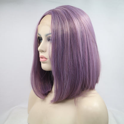 Human-like lace front wig - M - Lavender4