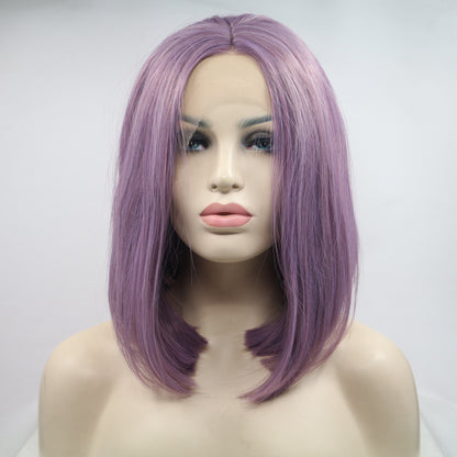 Human-like lace front wig - M - Lavender4