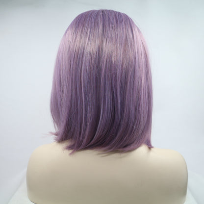 Human-like lace front wig - M - Lavender4