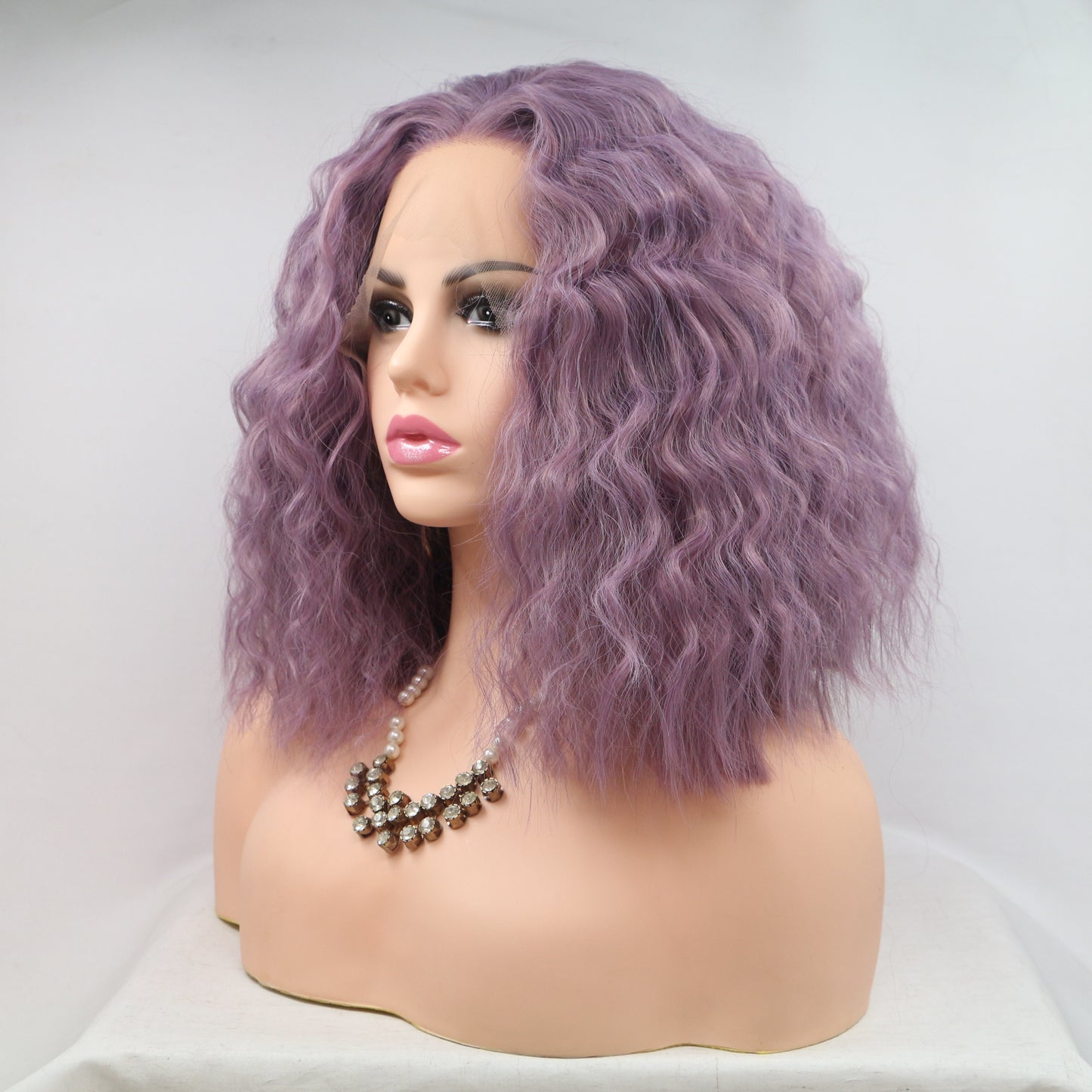 Human-like lace front wig - M - Lavender5