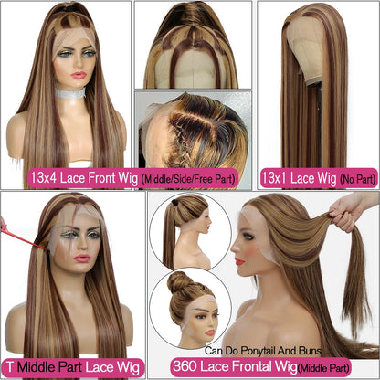 Human-like lace front wig - L - Highlights 3