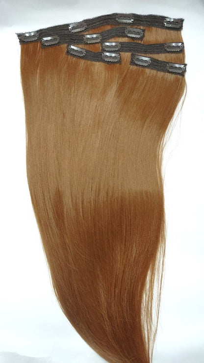 Human-like clip-in hair extensions - Brown 1